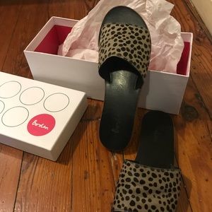 Boden Angelina Slide, animal print, size 38